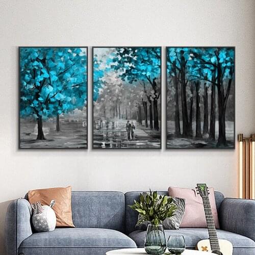 Modern Abstract Art Walk On The Street Canvas Print Nordic Poster Wall Art Picture ScandinavianDecoration For Living Room Decor