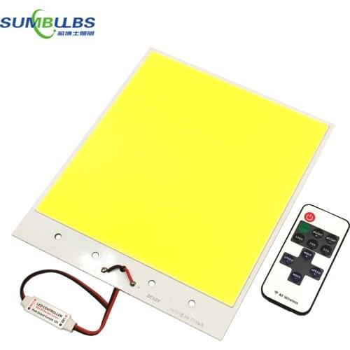 Remote Control 12V LED Panel Light Flip Chip COB LED with Dimmer 600LEDs 300W DC12V for DIY Car Bulb Lighting Outdoor Lamp RC