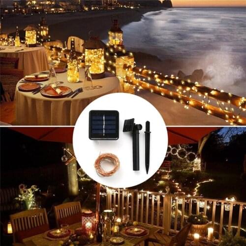 LEDs Solar Powered String Lights Outdoor Waterproof Fairy Lights Garden Garland For Christmas Yard Decoration Fairy Lights 5Z