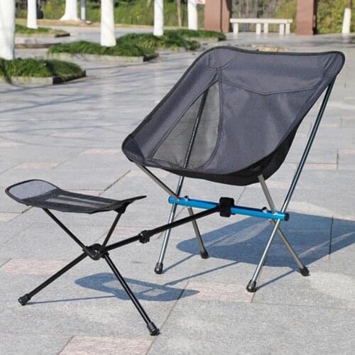 Outdoor Portable Folding Chair Footrest Recliner Foot Retractable Leg Stool Folding Chair