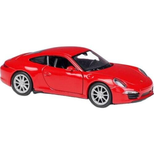 WELLY 1:36 Porsche 911 Carrera S Metal Luxury Vehicle Diecast Pull Back Cars Model Toys for Boy Collection