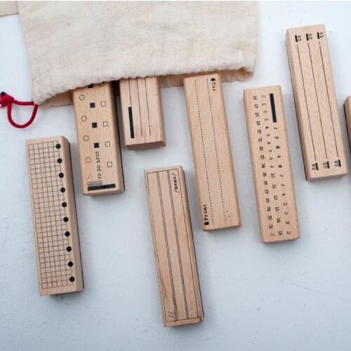 XINAHER List practice date basics decoration stamp wooden rubber stamps for scrapbooking stationery DIY craft standard stamp