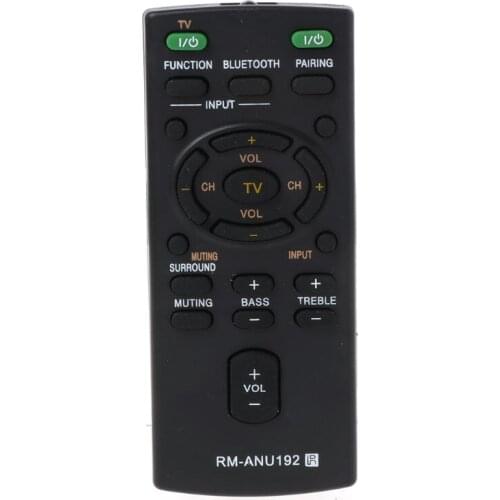 Replace Remote Control RM-ANU192 for Sony Smart LCD LED TV HT-CT60BT SA-CT60BT SA-CT60 Sound Bar Television Controller