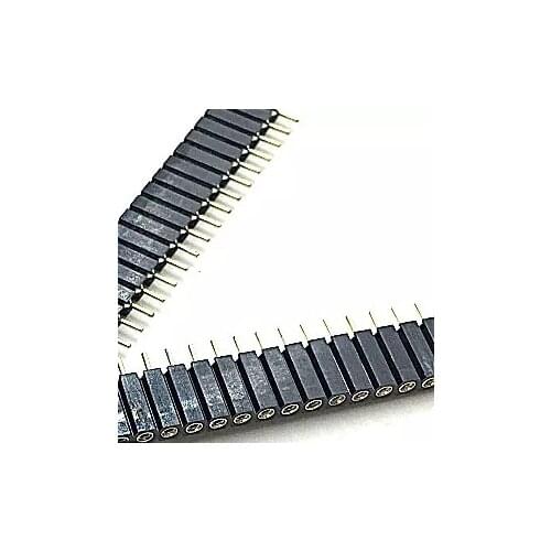 10pcs single row female socket plug round hole 1x40 7mm high. Pin 2.54 mm board to board connector