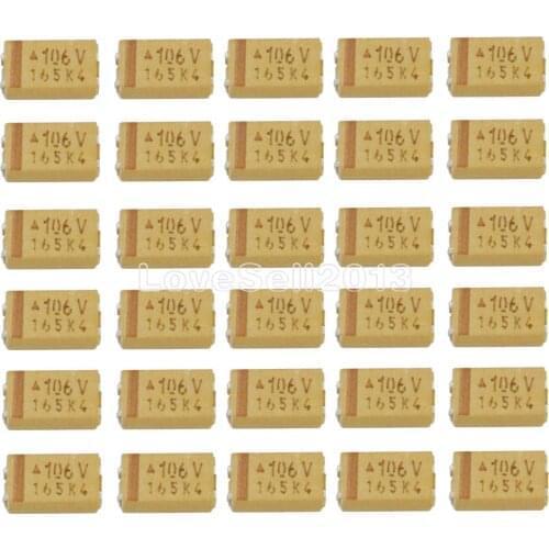 20PCS 10UF 35V C6032 Type C Tantalum Capacitor SMD C 6032 Chip