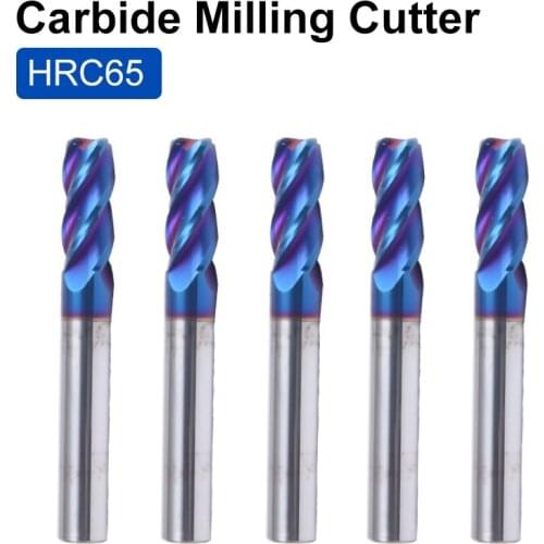 4 Flutes Hrc65 Carbid Milling Cutter Tungsten Carbid Milling Cutter End Cnc Mill Metal Lathe Milling Machin