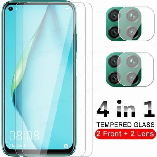 4 in 1 Camera Protective Glass For Huawei P40 Lite P20 Pro P30 Light P 20 30 40 P40lite E P20lite P30lite Screen Protector Film