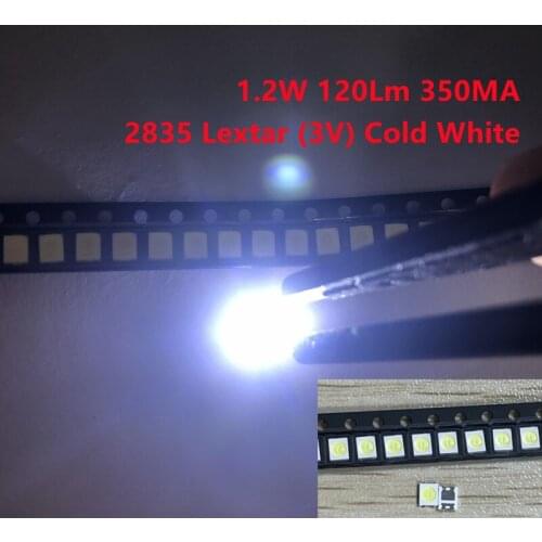 500PCS Lextar LED Backlight 1210 3528 2835 3V 250ma Cool white For LG Innotek LCD Backlight LED TV Application