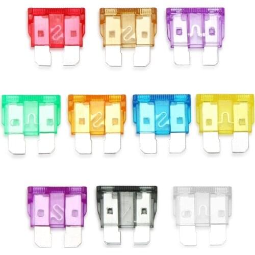 50PCS Car Fuses 2A 3A 5A 7.5A 10A 15A 20A 25A 30A 35A for ford focus kuga fiesta mondeo fusion Tuga Ecosport mk2 mk3 mk4 mk7