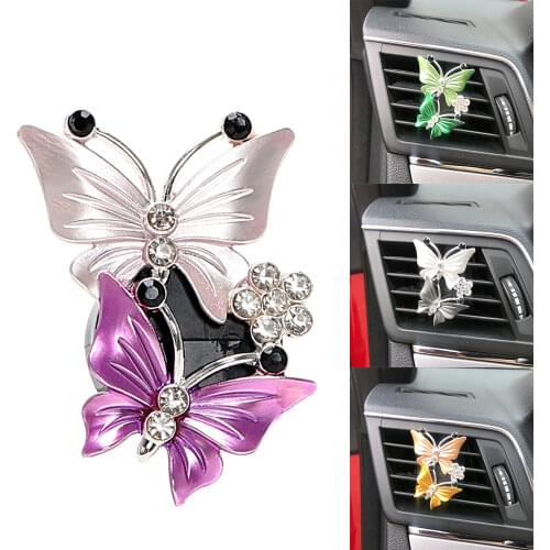 Car Perfume Car-styling Decoration Butterfly Air Freshener Natural Smell Auto Accessories Air Conditioner Outlet Clip Fragrance