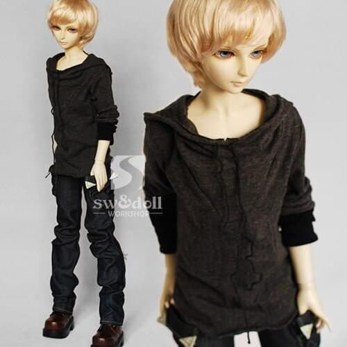 Free Shipping,1/ 3 1/4 bjd hooded long T-shirt bjd clothes