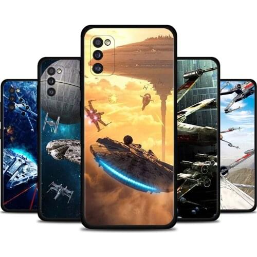 Phone Cover For Samsung A71 Case Black Funda for Galaxy A51 A11 A12 A21 A52 A42 A02s A02 Shell Star Space Ship Wars