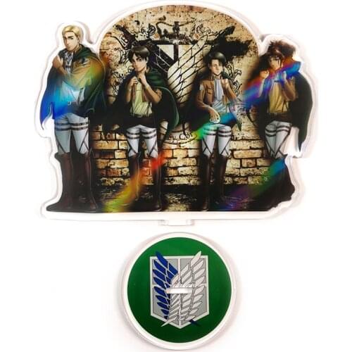 Shingeki no Kyojin Attack on Titan Eren Levi Erwin Hange acrylic standee figurines desk decoration cake topper anime