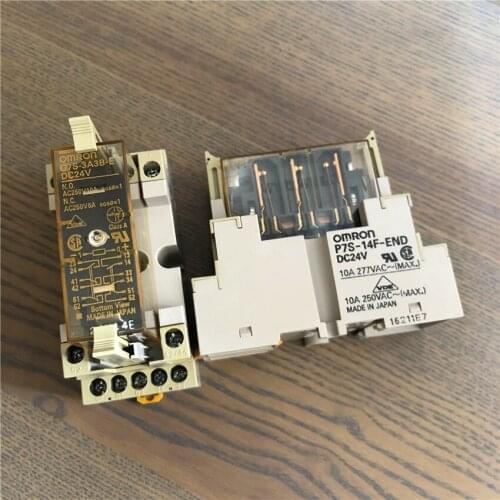 G7S-3A3B-E 24VDC Safety Relay 10A 250VAC 14 Pins with P7S-14F-END Relay Socket