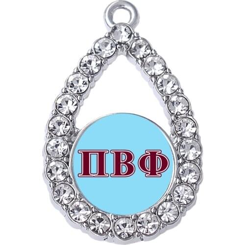 Double Nose Metal Sticker Greek Letters Pi Beta Phi Pendant Charms School Associations Sorority Jewelry For Bangles Necklace DIY