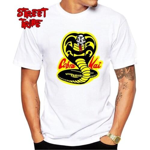 Snake Kai Dojo Men T-Shirt 100% Cotton Karate Kid Printed Tee Shirt Crew Neck Funny Tops Cool Design GEEK T Shirts