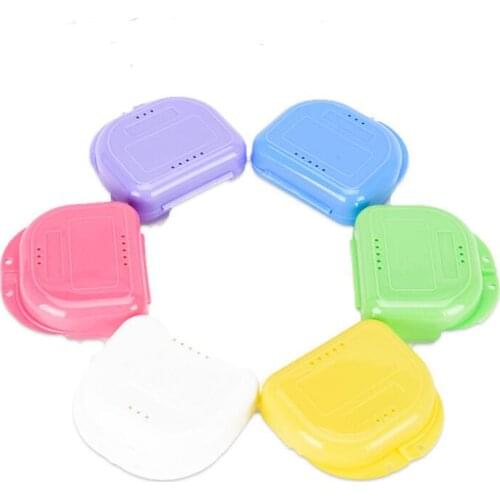 New Dental Supply Plastic Denture Box Container Orthodontic Retainer False Teeth Protective Dental Case LX8515