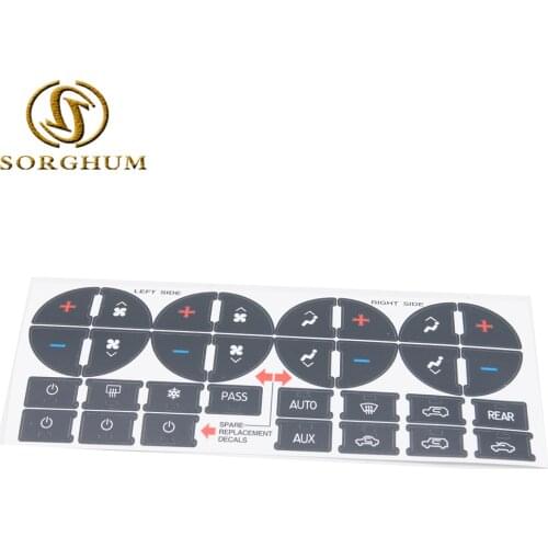 AC Control Radio Dash Button Repair Sticker For Chevy GMC Decals