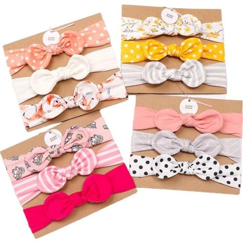 Baby Girl Headband Handmade Colorful Toddler Hairbands with Bows Elastic Hair Accessories Newborn Headwrap for Girls 0-24 Months