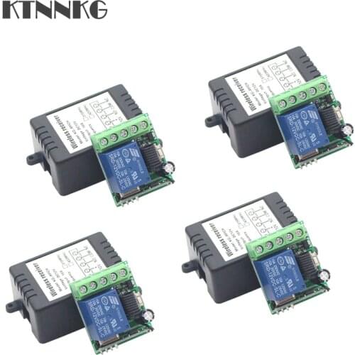 4pcs/set DC12V Remote Relay Module Wireless Light Control Switch Smart Home Controller Receiver for EV1527 Universal 433MHz RF