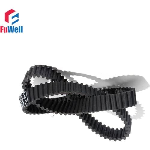 D5M Type Timing Belt D5M1000/1040/11001200 Double Teeth Black Rubber Pulley Belt 15mm/20mm/25mm Belt Width Transmission Belt