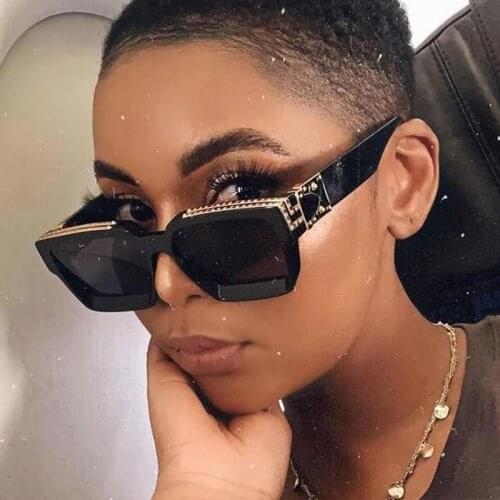 ONEVAN Vintage Square Sunglasses Women 2021 Luxury Brand Designer Women Sunglasses High Quality Retro Mirror Oculos De Sol Mujer