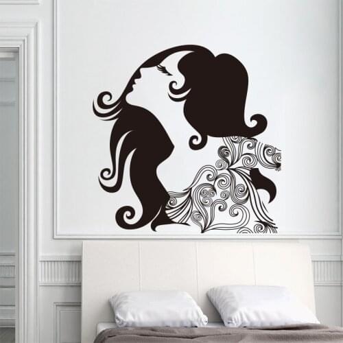 Sticker glamour beautiful woman vinyl wall sticker decal mural wall art wallpaper bedroom room decoration accessories DD0300