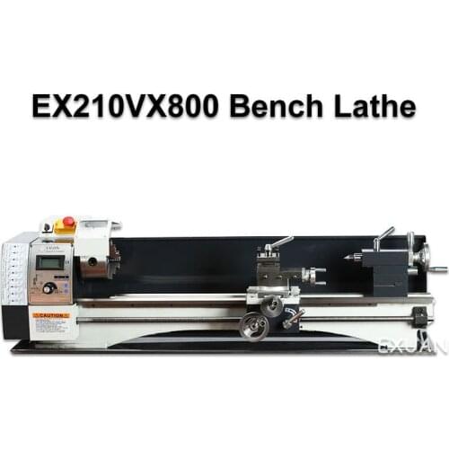 EX210V/EX210VX800 bench lathe /220V50HZ Lathe Machine /750W high power three-jaw chuck/Taper of spindle bore Morse 3