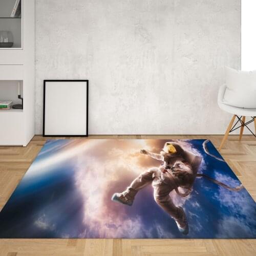 Universe Milky Way Area Rugs Large Kitchen Living Room Bedroom Bathroom Rectangular Anti Slip Floor Mat Astronaut Printed Carpet