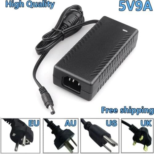 High Quality AC DC Adapter DC5V 9A Power Supply 5v9a 45w lighting transformer for LED strip