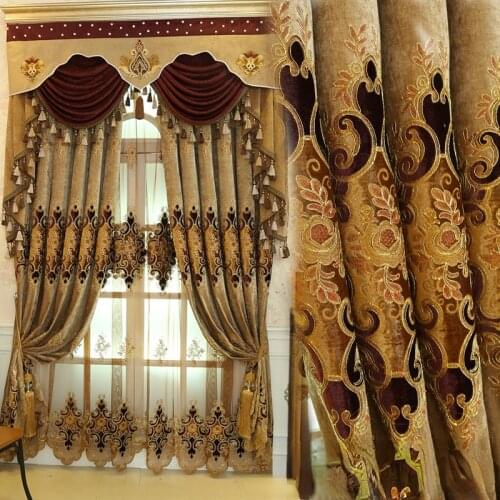 Customized embroidered window screen water soluble embroidered curtain finished curtain Curtains for Living dining room bedroom