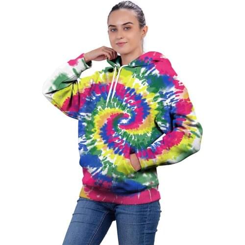 Angry Goldfish Autumn Fun Gift Pullover Female Sweatshirt Handmade Tie Dye 3DPrint Women Hoodies Plus Size Clothes S-4XL