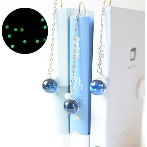 1PC Creative Noctilucent 12 Constellation Bookmark Pendant Metal Book mark Stationery School Office Supply