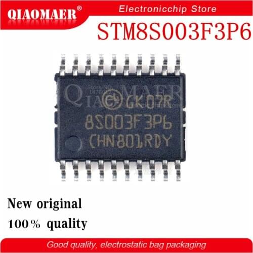 1pcs/lot New original STM8S003F3P6TR TSSOP-20 8S003F3P6 8-bit microcontroller MCU/8KB/16MHZ flash memory