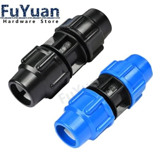 1pcs Plastic Pe water Pipe Fittings Quick Joint Tap Water Pipedirect 16/20/25/32/40/50/63MM Tube Quick Connect Union