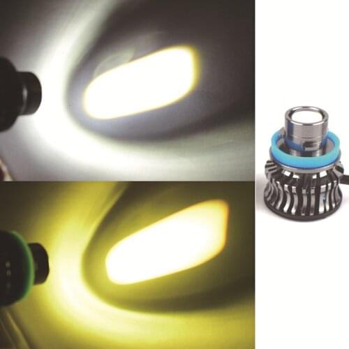 1x Universal Car Light H11 9005/HB3 9006HB4 High Beam Cannon Car Fog Light Bulbs 6000K Error Free Fog Light Small Laser Lens LED