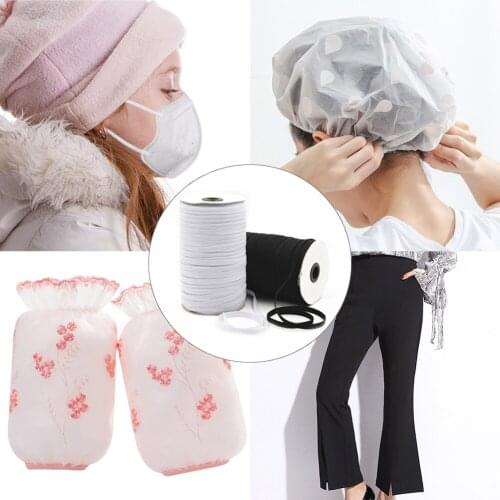 120 Yards Elastic Band Face Mask Ear Ropes DIY Mask Knit Band Face Mask Craft Materials Accessories
