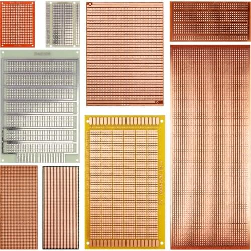 5Pcs PCB Prototype Board Bakelite Circuit Protoboard Experimental Copper Plate Circuirt Board Yellow Single Side 5x7 5x10