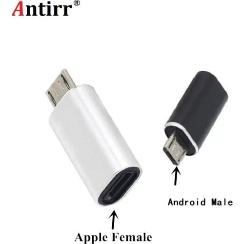 8Pin Lightning Cable to Micro USB Male Adapter Connector for Samsung Xiaomi Huawei Android Cellphone Tablet PC