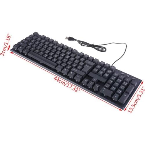 Arabic/ English Silent Keyboard Waterproof Office Keyboard for Windows Computer QXNF