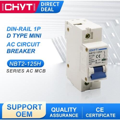 ICHYTI NBT2-125 1P 80A100A 125A 230VAC MCB Circuit Breaker Miniature main switch D Curve Mater Switch