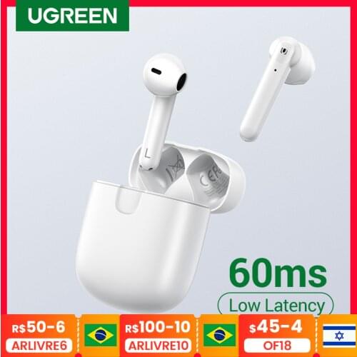 【NEW】UGREEN HiTune T2 Bluetooth 5.0 True Wireless Earbuds TWS 4 Mic Stereo Earphones Gaming Mode Low Latency Wireless Charging