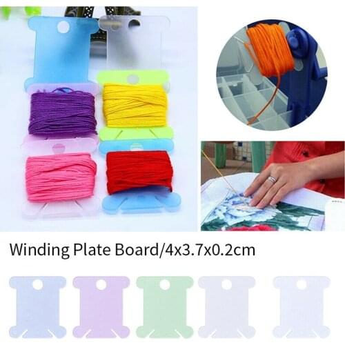 20pcs cross stitch winding board 5 colors cross stitch plastic winding board embroidery thread finishing tool winding board