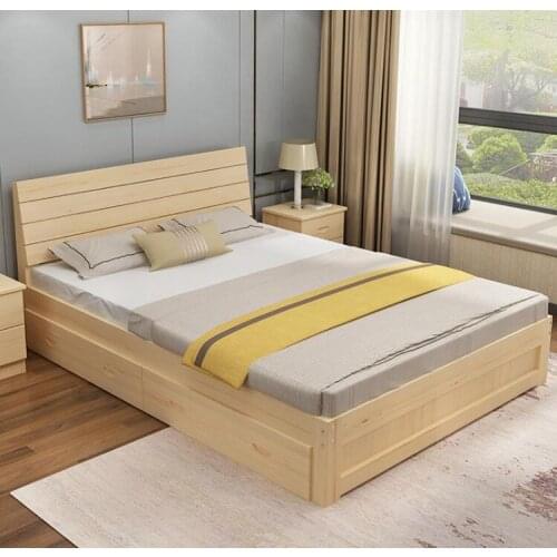 Eco-friendly Solid wood bed кровать bedroom furniture kids adults bed easy assembly
