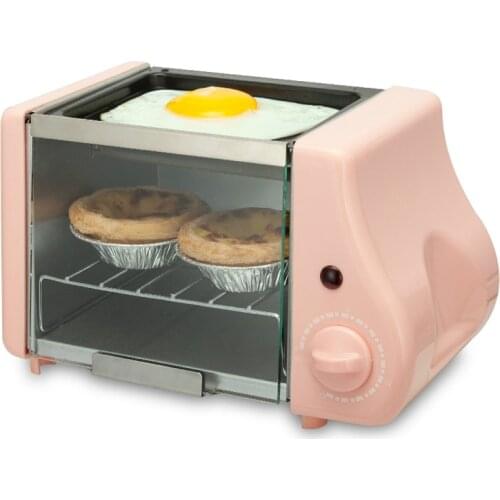 2 in 1 mini electric Baking Bakery roast Oven grill fried eggs Omelette frying pan breakfast machine bread maker Toaster