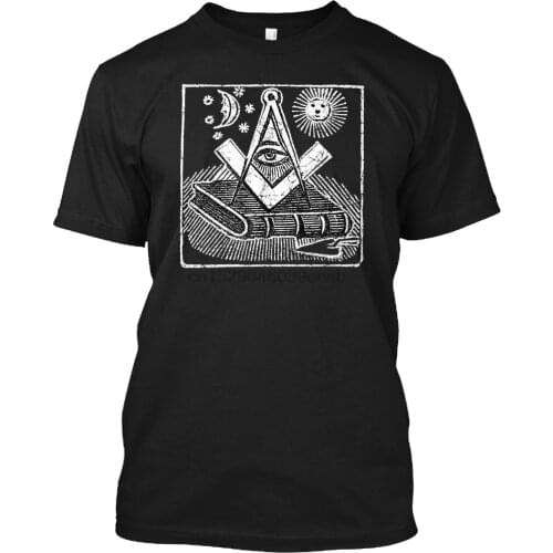 Men T Shirt Masonic All Seeing Eye Art Masonry Women tshirt