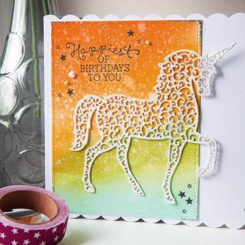 KLJUYP Unicorn Metal Cutting Dies Scrapbook Paper Craft Decoration dies scrapbooking