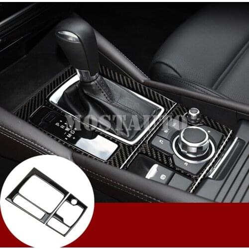 For Mazda Atenza Carbon Fiber Console Gear Shift Box Trim Cover 2015-2017 2pcs Car Accessories Interior Car Decor Car Trim