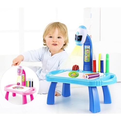 Creative Children LED Projector Art Drawing Table Toys Kids Painting Board Desk Arts and Crafts Projection Learning Toy Gifts
