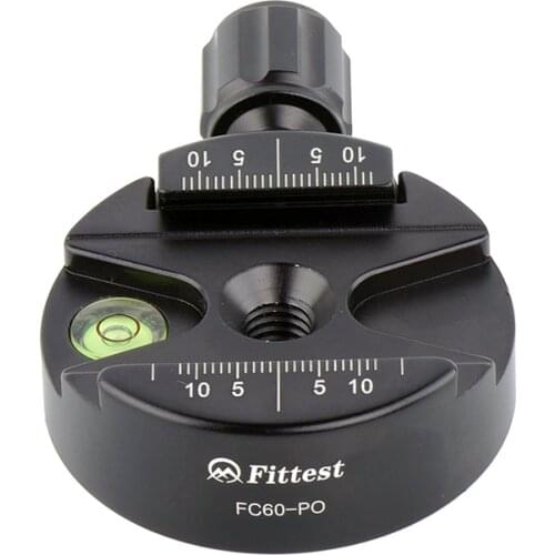Fittest 60mm Circular Clamp for Arca-Swiss Monoball P0 Head Tripod Ballhead Arca Compatible